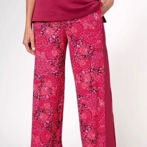 Isaac Mizrahi Floral Floral Wide-Leg Pants